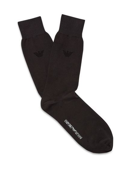 Emporio Armani Plain Cotton Socks